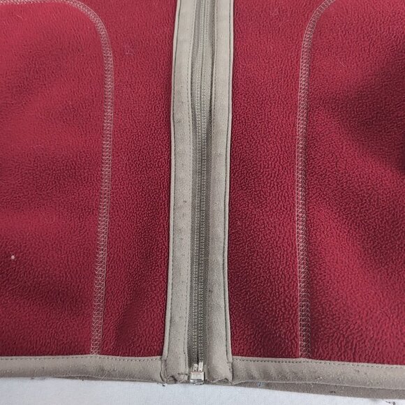 Lands' End Reversible Jacket Sweater Women S Small Long Sleeve Zip Sherpa Red - Picture 10 of 10